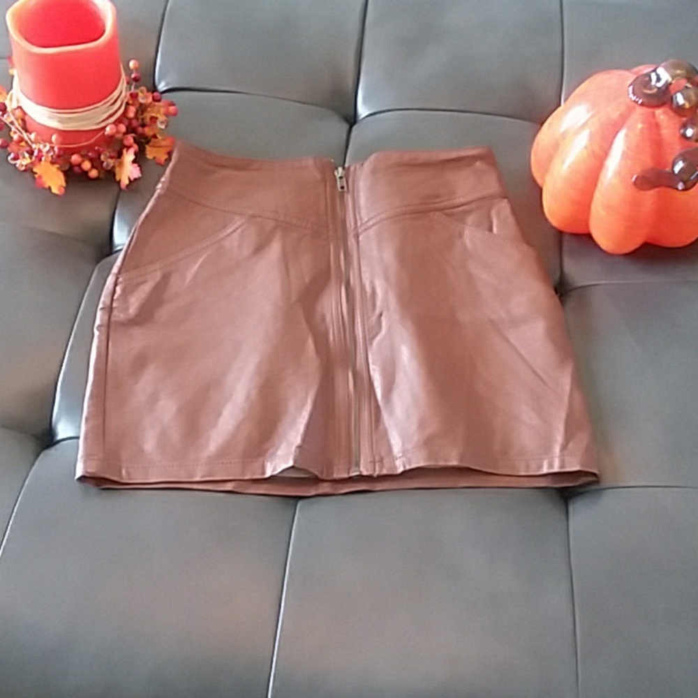 Divided faux leather mini skirt size "36"